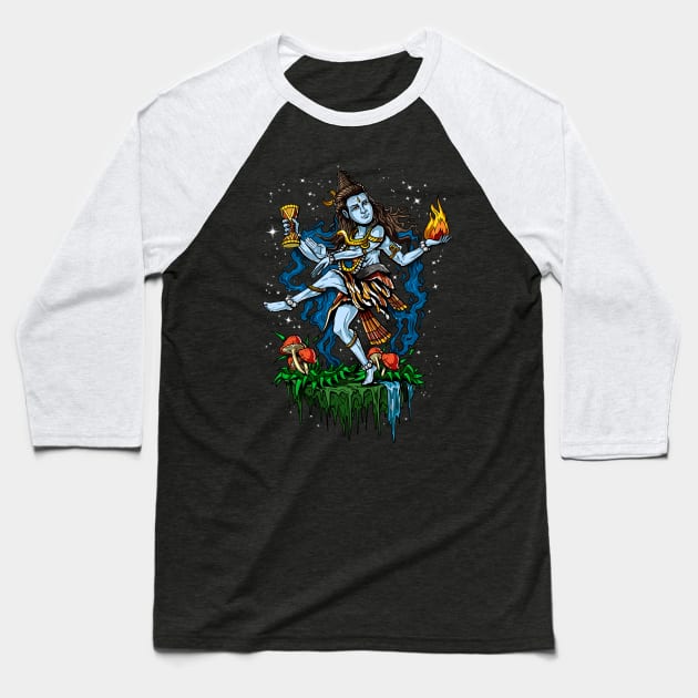 Lord Shiva Nataraja Baseball T-Shirt by underheaven